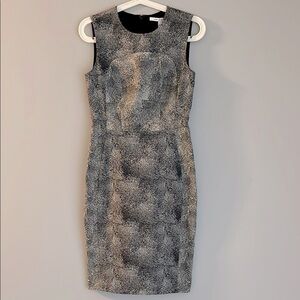 Diane Von Furstenberg Black & White Sleeveless Sheath Dress Size 2